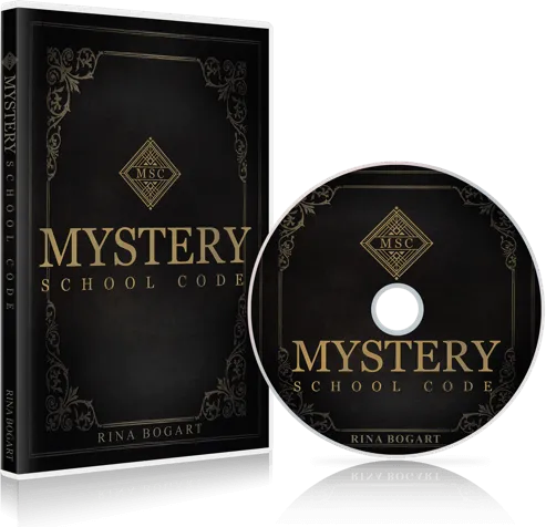 Mystery School Code disc and case in black and gold with the MSC emblem, the artwork used for the program audio